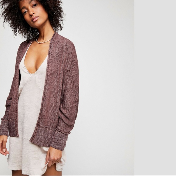 Free People Motions Cardigan Purple Nwt 
